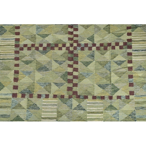 802 - A FLATWOVEN KILIMIN SWEDISH STYLE, CONTEMPORARYapproximately 291 x 189cm