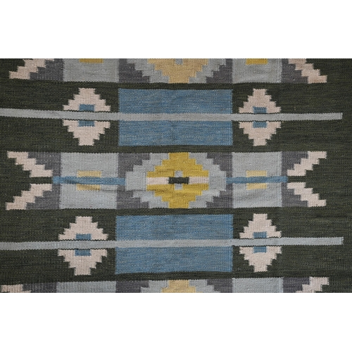 874 - A FLATWOVEN KILIMIN SWEDISH STYLE, CONTEMPORARYapproximately 282 x 184cm