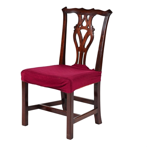 110 - A SET OF EIGHT GEORGE III MAHOGANY DINING CHAIRSCIRCA 178096cm high, 54cm wide, 52cm deep