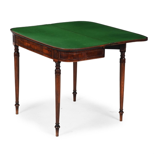 20 - Y A REGENCY ROSEWOOD AND BURR YEW CROSSBANDED CARD TABLECIRCA 181571cm high, 87cm wide, 89cm deep ϒ ... 