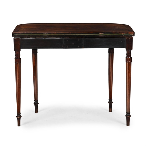 20 - Y A REGENCY ROSEWOOD AND BURR YEW CROSSBANDED CARD TABLECIRCA 181571cm high, 87cm wide, 89cm deep ϒ ... 