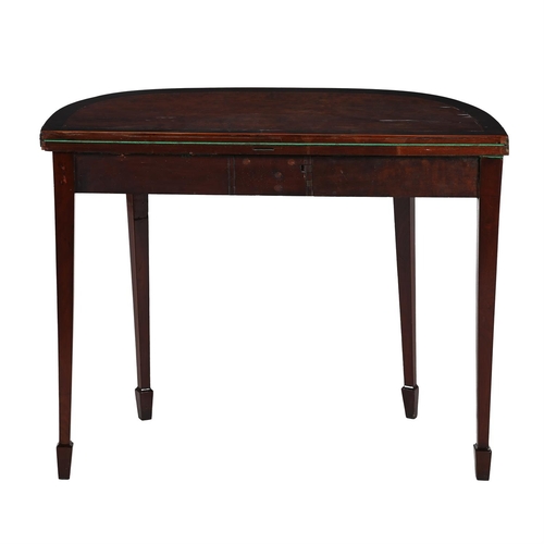 29 - Y A GEORGE III BURRWOOD, MAHOGANY, INLAID, AND CROSSBANDED CARD TABLE CIRCA 1800The rosewood crossba... 