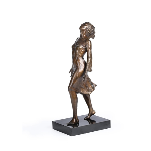 38 - GWEN MARCUS (AMERICAN B. 1957)SUDDEN BREEZE Bronze Signed, dated 1997 and numbered 12/35 48cm (18¾in... 