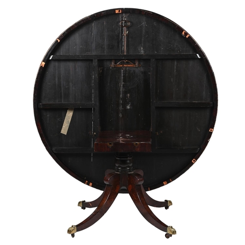 65 - Y A GEORGE IV ROSEWOOD CENTRE TABLECIRCA 182571cm high, 149cm diameter ϒ Indicates that this lot may... 