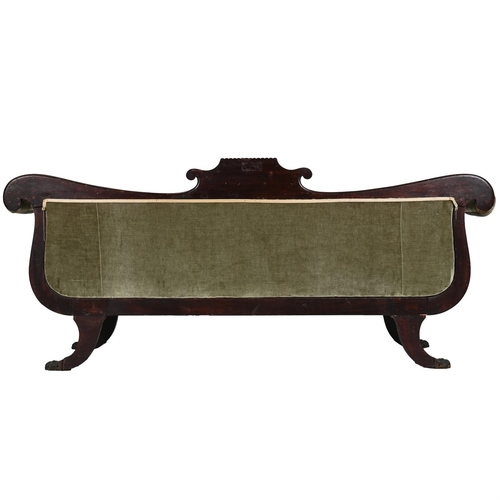 7 - Y A REGENCY CARVED SIMULATED ROSEWOOD AND UPHOLSTERED SOFAIN THE MANNER OF GILLOWS, CIRCA 1820approx... 