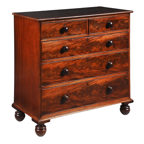 78 - A GEORGE IV MAHOGANY CHEST OF DRAWERS CIRCA 1825108.5cm high, 111cm wide, 51cm deep