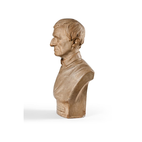 96 - AFTER THOMAS WOOLNERPORTRAIT BUST OF JOHN HENRY NEWMANSimulated stone plasterInscribed 'JOHN HENRY N... 