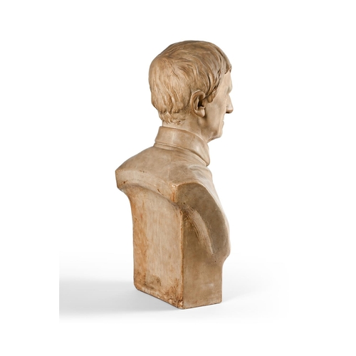 96 - AFTER THOMAS WOOLNERPORTRAIT BUST OF JOHN HENRY NEWMANSimulated stone plasterInscribed 'JOHN HENRY N... 