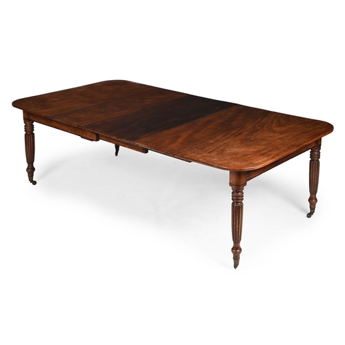 88 - A GEORGE IV MAHOGANY EXTENDING DINING TABLE CIRCA 1825With three additional leaf insertions73cm high... 