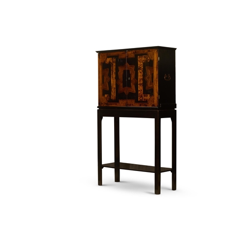 100 - Y AN EBONY, SPECIMEN WOOD AND EBONISED COIN/MEDAL CABINET ON STANDEARLY 19TH CENTURY AND LATEROn an ... 