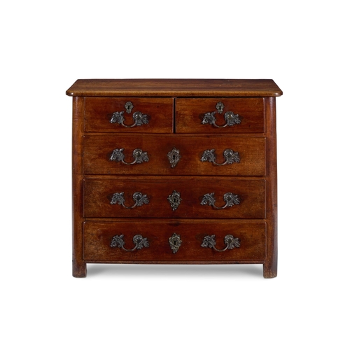 103 - A CHESTNUT CHEST OF DRAWERS FRENCH, 18TH CENTURYTwo short and three long drawers85cm high, 98cm wide... 