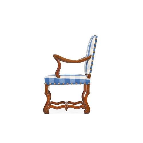 161 - A WALNUT ARMCHAIR FRENCH, 19TH CENTURY, IN THE 17TH CENTURY STYLE With Colefax and Fowler 'Eaton che... 