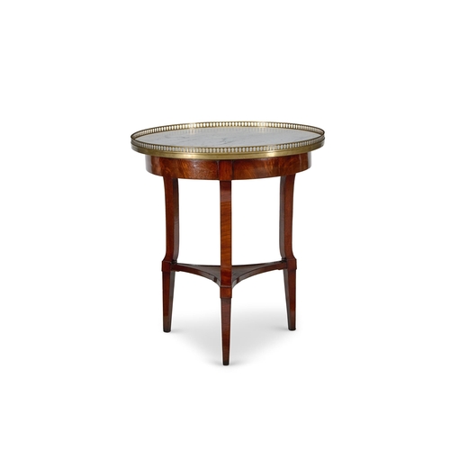 203 - A BRASS-MOUNTED MARBLE AND MAHOGANY CIRCULAR TABLEFRENCH, FIRST HALF 19TH CENTURY 74cm high, 66cm di... 