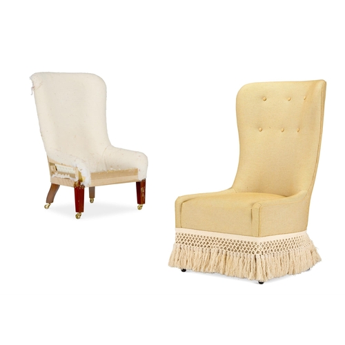 212 - A 'FRIARS' SIDE CHAIRBY SIBYL COLEFAX & JOHN FOWLER With cream cotton upholstery and bullion fringe9... 