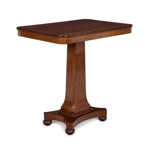 230B - A WILLIAM IV MAHOGANY TABLERounded rectangular top50cm deep, 74cm long, 74cm high