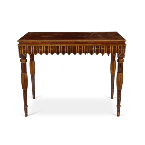 236 - Y A SIMULATED ROSEWOOD AND PARCEL-GILT CENTRE TABLEENGLISH, MID-19TH CENTURYWith an associated inset... 