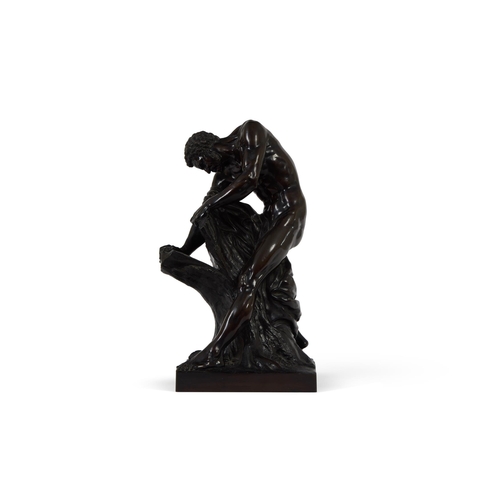 238 - AFTER JACQUES-EDME DUMONT (1761-1844), A BRONZE OF MILO OF CROTON19TH CENTURY 40cm high