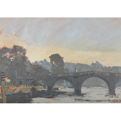 248 - λ KEN HOWARD (BRITISH 1932-2022)RICHMOND IIOil on board14.5 x 21cm (5½ x 8¼ in.)Signed (lower right)... 