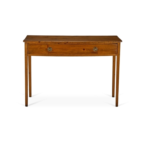 25 - A PINE D-SHAPED SIDE TABLE ENGLISH, MID 19TH CENTURYWith a single drawer75cm high, 107cm wide, 50.5c... 