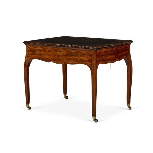 39 - A GEORGE III MAHOGANY ARCHITECT'S TABLE LATE 18TH CENTURY With double ratcheted hinged leather lined... 