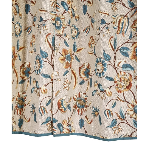 61 - A PAIR OF ROSA BERNAL 'SANTANDER' FABRIC CURTAINSBY SIBYL COLEFAX & JOHN FOWLER 275cm long, 165cm wi... 