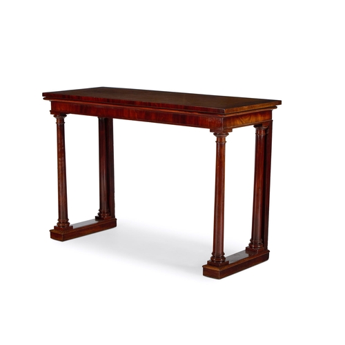 71 - A REGENCY MAHOGANY SIDE TABLE EARLY 19TH CENTURY91.5cm high, 138cm wide, 53cm deep