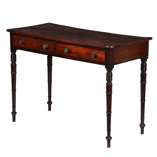 45 - A REGENCY MAHOGANY SIDE TABLECIRCA 182077cm high, 108cm wide, 51cm deep