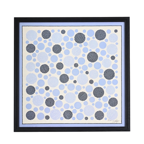 7 - CONTINENTAL SCHOOL (20TH/21ST CENTURY)UNTITLED (DOTTED SCARF DESIGN)Gouache Signed and inscribed Pei... 