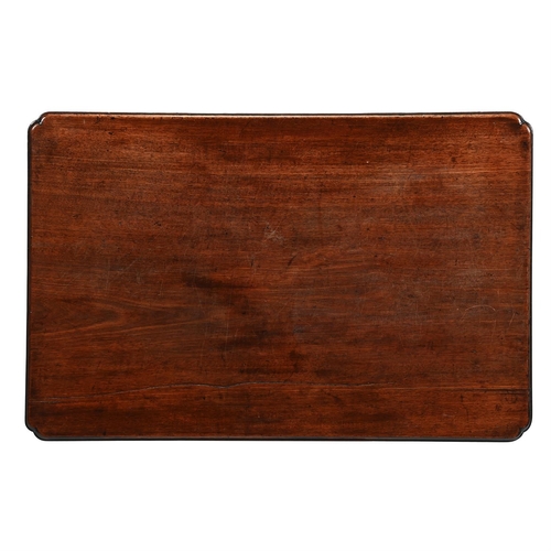 104 - A GEORGE II WALNUT RECTANGULAR TABLEMID 18TH CENTURYWith re-entrant corners and a concave section fr... 