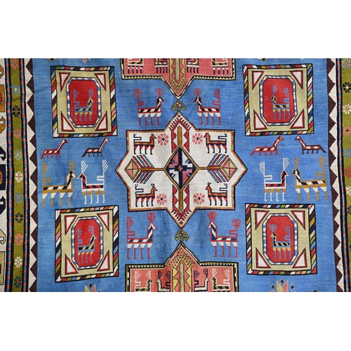 15 - A CAUCASIAN SOUMAK CARPET Approximately 203 x 137cm