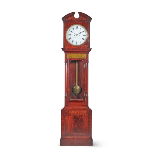 189 - A MAHOGANY EIGHT-DAY LONGCASE CLOCKG. AND T. HAMMOND, MANCHESTER, MID 19TH CENTURYThe four pillar ra... 