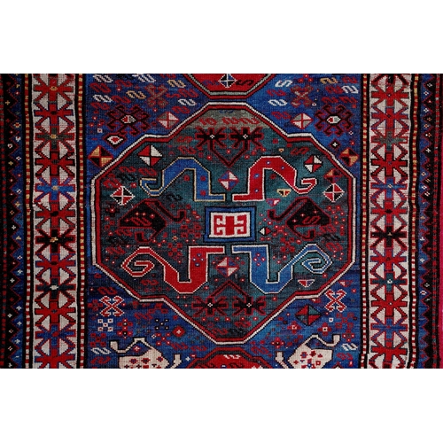 190 - A CLOUDBAND KAZAK RUGSOUTH CAUCASUS, LATE 19TH CENTURYapproximately 255 x 127cm