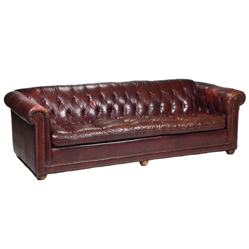 192 - A LEATHER CHESTERFIELD FOUR SEATER SOFA MODERN68cm high, 229cm wide, 92cm deep, seat height 40cm