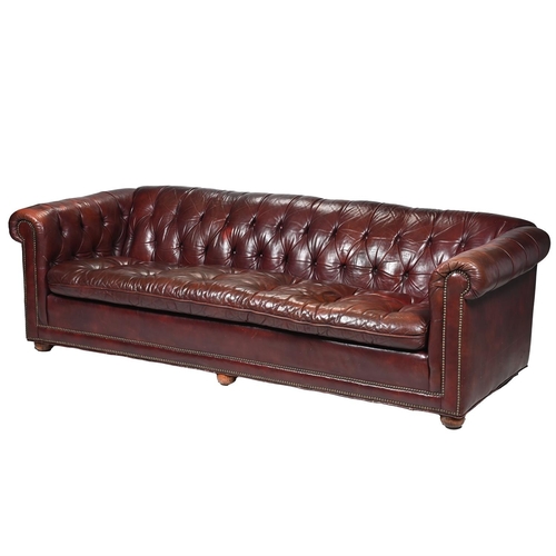 192 - A LEATHER CHESTERFIELD FOUR SEATER SOFA MODERN68cm high, 229cm wide, 92cm deep, seat height 40cm