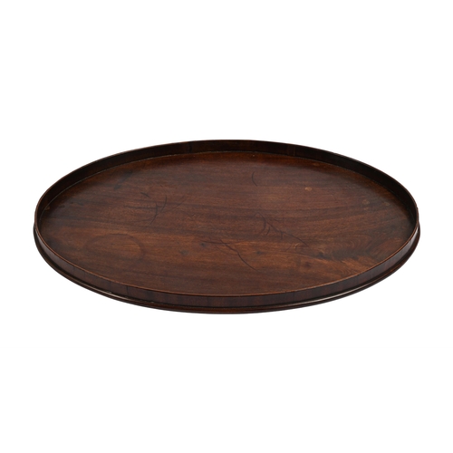 204 - A GEORGE III MAHOGANY OVAL TRAYLATE 18TH OR EARLY 19TH CENTURY3.5cm high, 68cm wide, 48.5cm deep