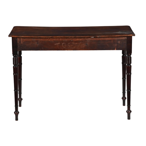 45 - A REGENCY MAHOGANY SIDE TABLECIRCA 182077cm high, 108cm wide, 51cm deep