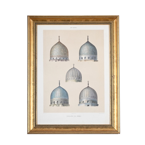 46 - SET OF FOUR LITHOGRAPHSART ARABE, PARALLELE DE DOMES; PARALLELE DE MINARETS; MOSQUEE DE QAYTBAY; MOS... 