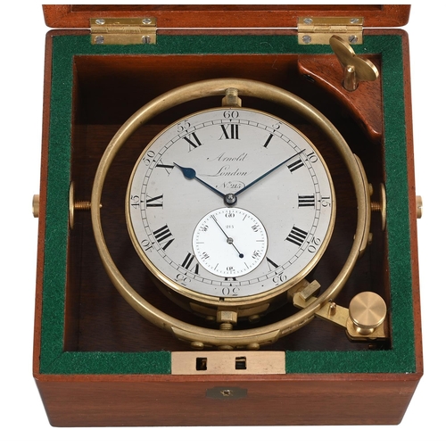 103 - A FINE AND RARE GEORGE III ONE-DAY MARINE CHRONOMETER WITH TRANSITIONAL PART FIRED-ENAMEL DIALJOHN R... 