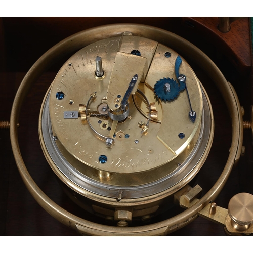 103 - A FINE AND RARE GEORGE III ONE-DAY MARINE CHRONOMETER WITH TRANSITIONAL PART FIRED-ENAMEL DIALJOHN R... 