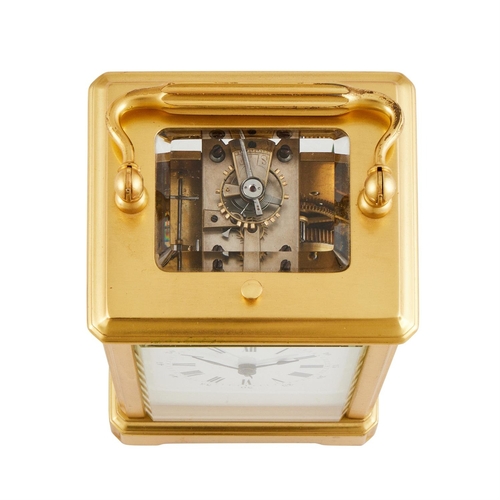 126 - A FRENCH GILT BRASS CARRIAGE CLOCK WITH PUSH-BUTTON REPEATRICHARD ET CIE, PARIS, CIRCA 1900The eight... 