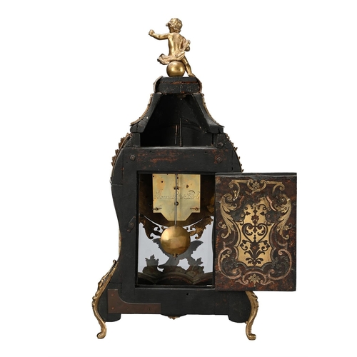 136 - Y A FRENCH LOUIS XV GILT BRASS MOUNTED BOULLE BRACKET TIMEPIECE MOREAU LAINE, PARIS, MID 18th CENTUR... 