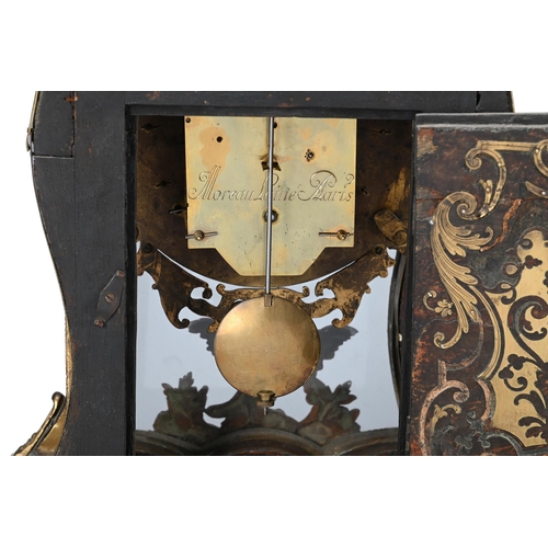 136 - Y A FRENCH LOUIS XV GILT BRASS MOUNTED BOULLE BRACKET TIMEPIECE MOREAU LAINE, PARIS, MID 18th CENTUR... 