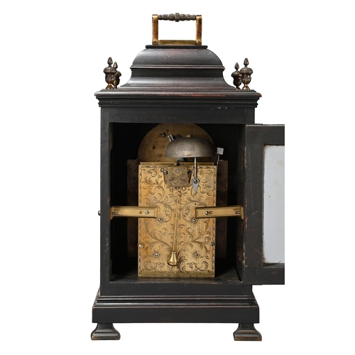 161 - A SCOTTISH REGENCY EBONISED TABLE/BRACKET CLOCKSKELTON, EDINBURGH, EARLY 19th CENTURYThe five pillar... 