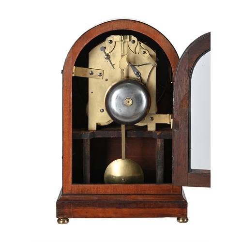 170 - Y A REGENCY MAHOGANY AND SATINWOOD BRACKET CLOCK WITH TRIP-HOUR PULL REPEATTHE DIAL SIGNED FOR FRANC... 