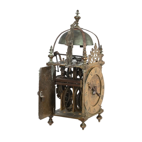 194 - A VERY RARE EARLY FRENCH LANTERN CLOCK PROBABLY CORRESPONDING TO ENGLISH 'FIRST PERIOD' WORKTOUSSAIN... 