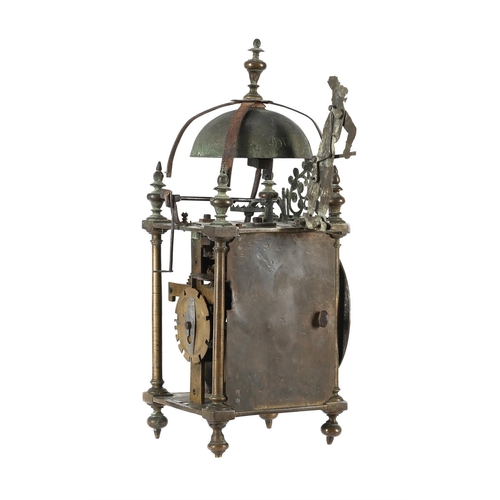 194 - A VERY RARE EARLY FRENCH LANTERN CLOCK PROBABLY CORRESPONDING TO ENGLISH 'FIRST PERIOD' WORKTOUSSAIN... 