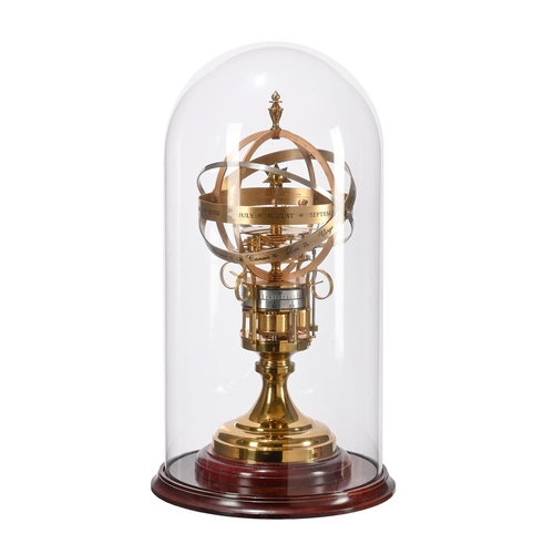 81 - A GILT BRASS ANNULAR ARMILLARY SPHERE ORRERY TIMEPIECE DEVON CLOCKS, EXMOUTH, CIRCA 1991The horizont... 