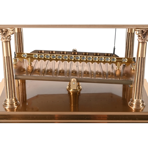 83 - AN ARCHITECTURAL LACQUERED BRASS CONGREVE-TYPE ROLLING BALL TIMEPIECETHWAITES AND REED, LONDON, No. ... 