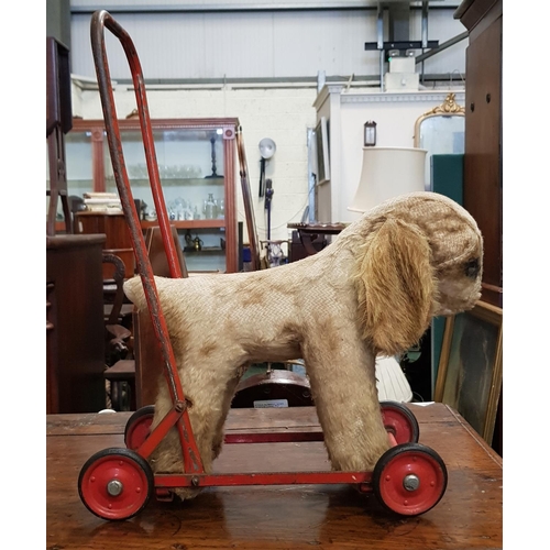 Vintage push along 2024 dog on wheels