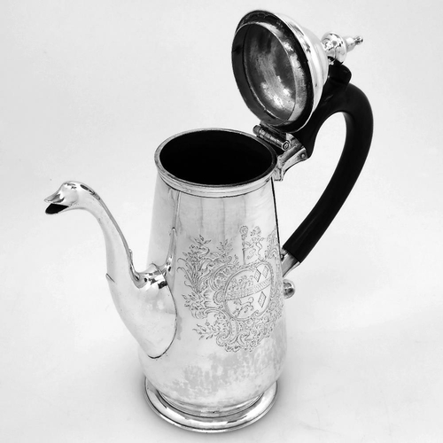 10 - A VERY FINE 18TH CENTURY IRISH, CORK, SILVER COFFEE POT, Cork, circa 1770, by the maker Carden Terry... 